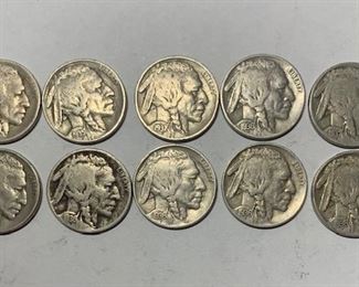 53. 10 Buffalo Nickles