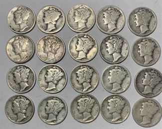 52. 10 Mercury Head Silver Dimes