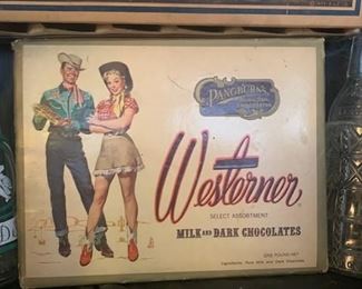 89. Vintage Candy Box and Bottles