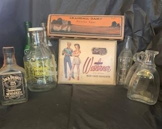 89a. Vintage Candy Box and Bottles