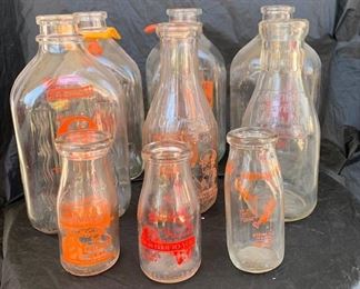 90. Vintage ACL Milk Bottles