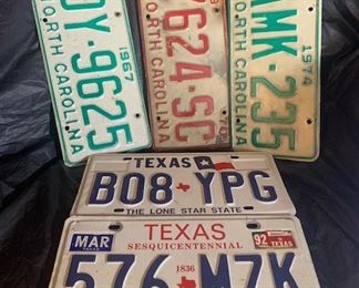 103. 5 Vintage License Plates1967, 1970, 1974 NC
