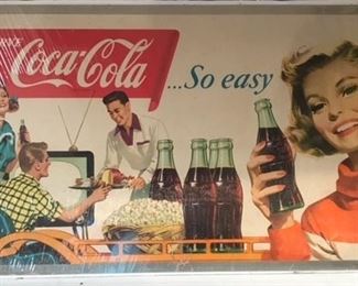 Coke 1950s Cardboard Sign