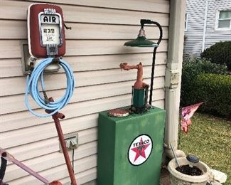 vintage gas station air regulator      kerosene/ oil storage/pump   