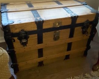 We have four beautiful vintage wood trunks all restored by the homeowners themselves. They are in great condition