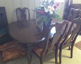 Dining table and chairs with leaf buy Harden furniture