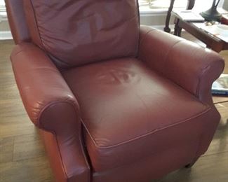 Red leather recliner oh, great condition!