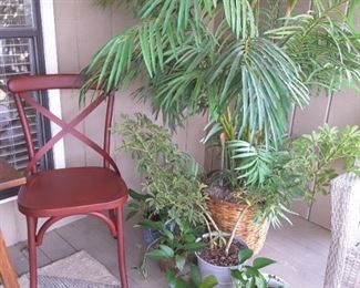 Adorable red metal side chair