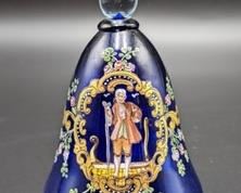 Painted Murano Glass Bell. Pretty cobalt bell measures 5.5” high and 3.5” in diameter at the base.