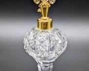 Awesome Cut Crystal Perfume Atomizer- Germany. The pump is missing, but still a beautiful decorative piece! Measures 6” high and 2” wide.