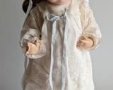 K an R Butler Reproduction Doll. Marked #116 and #16. Measures 18” high and includes the precious embroidered outfit.