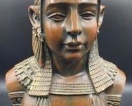 This classy Egyptian resin bust measures 12 inches tall.