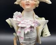 Vintage porcelain figurine measuring 9.5 inches tall. Amazing details!