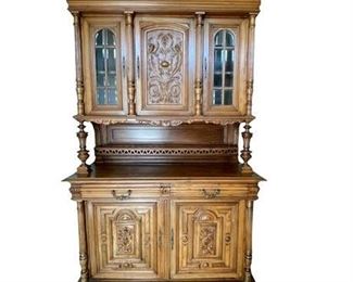 Lot 003
Henri II Antique Hunt Sideboard Cabinet