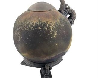 Lot 022
Contemporary Studio Art Pottery Raku Glazed Censer Signed