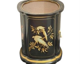 Lot 030f
Vintage Asian Lacquer Drum Occasional Table