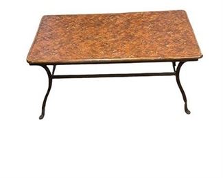 Lot 030g
Parquet Style Wood & Iron Coffee Table