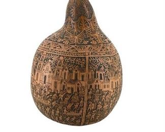 Lot 291
Bertha Aquino Peruvian Carved Gourd