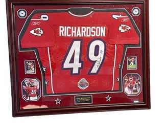 Lot 315
Tony Richardson Kansas City Chiefs Signed Framed Jersey