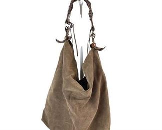Lot 382
Doncaster Sable Suede & Leather Hobo Handbag