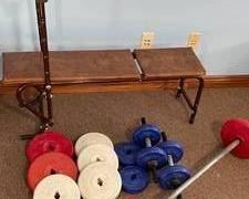 Orbatron Weight Bench and Weights in used condition