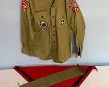 Vintage Boy Scouts of America Shirt, Scarf and More in used condition