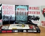 The best of Michael Crichton. 5 hardcover books with jackets and 3 softcover books, including Congo, Jurassic Park, West World & more.