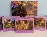 5 1000-piece Scenic Collections puzzles - 18" x 24" finished sizes &

1 "Beagle Buddies" 550-piece puzzle - 18" x 24" finished size.
