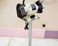 Protech 6" Bench Grinder Mounted On an Iron Pedestal