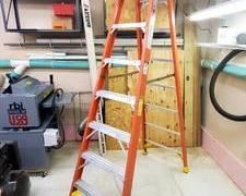 Werner 8ft Fiberglass Step Ladder rated for 300 lbs. Item in good used condition. 