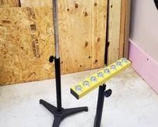 (2) Adjustable Height Wood Board Feeder Stands