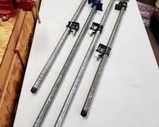 (4) Assorted Woodworking Pipe Clamps Lot