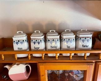 Antique German canisters