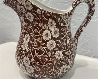 Brown calico pitcher