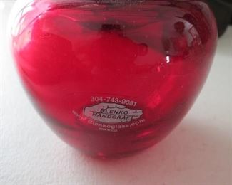 BLENKO GLASS APPLE.