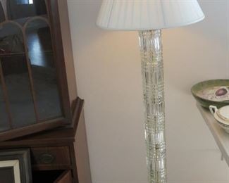 GLASS FLOOR LAMP.  VERY NICE.