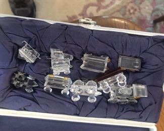 CRYSTAL TRAIN PIECES.