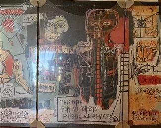 3 Panel Set by Jean Michel Bas Quat Dec 22, 1960-Aug 12, 1988