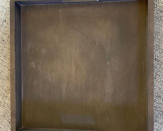 Arhaus Round Ottoman w Tray