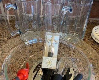 Beer Glasses, Bar Tools