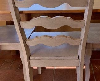 Kitchen Table, Dovetail Accent on Top w 4 Ladderback Chairs
