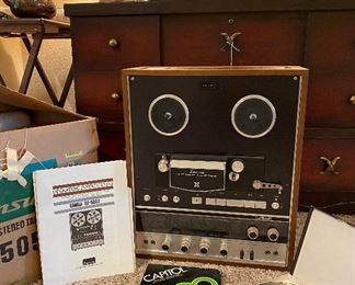 Sansui 4 ch stereo tape deck SD-5050
With original box, manual and tape reels