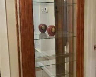 Lighted Curio with glass shelving