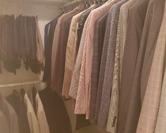 Brooks Bros quality suits,
Shirts and slacks