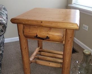 Rustic end table