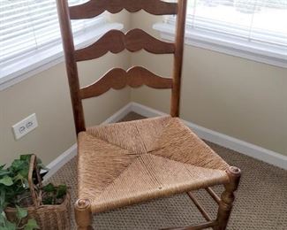 Rush woven chair
