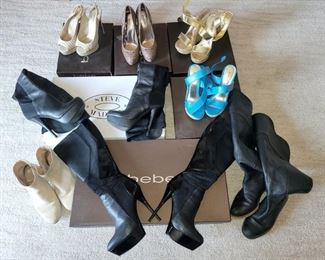 Women's size 7.5 shoes. Bebe, Franco Sarto and more