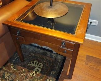 Display case end table