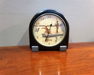 Fishing decor clock