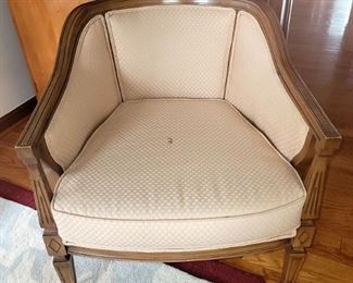 Vintage barrel lounge chair